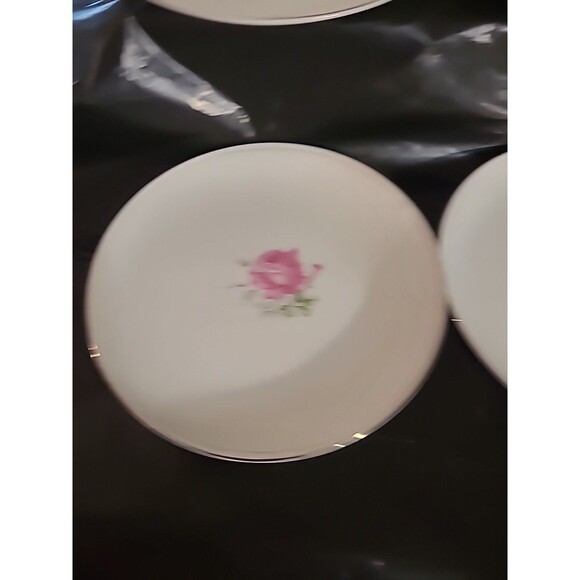 Imperial Rose Fine Bone China Japan #6702 set Of 4 Salad/dessert Plates 8" - Picture 2 of 7
